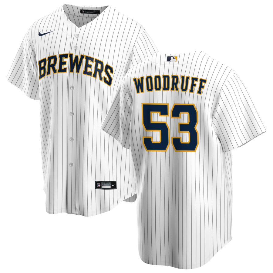 Nike Men #53 Brandon Woodruff Milwaukee Brewers Baseball Jerseys Sale-White